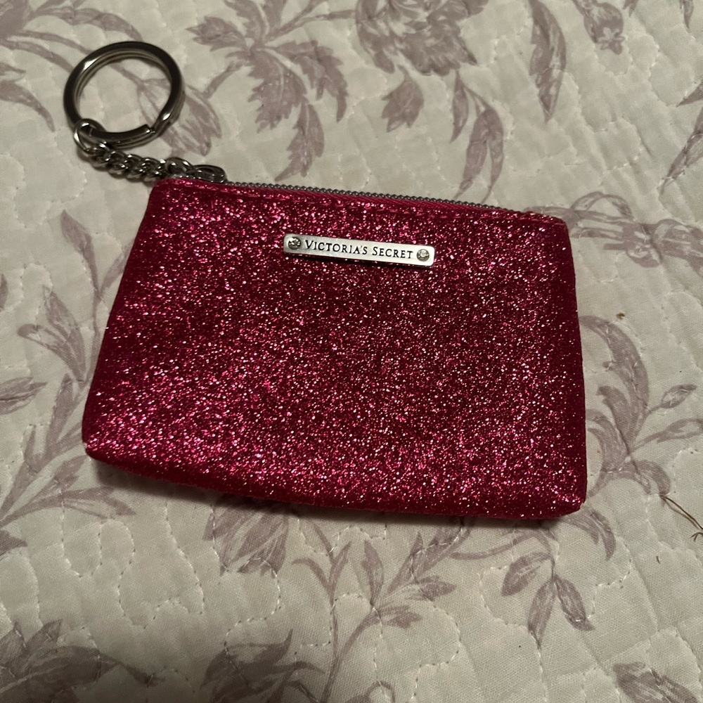 Victoria's Secret pink sparkle coin purse